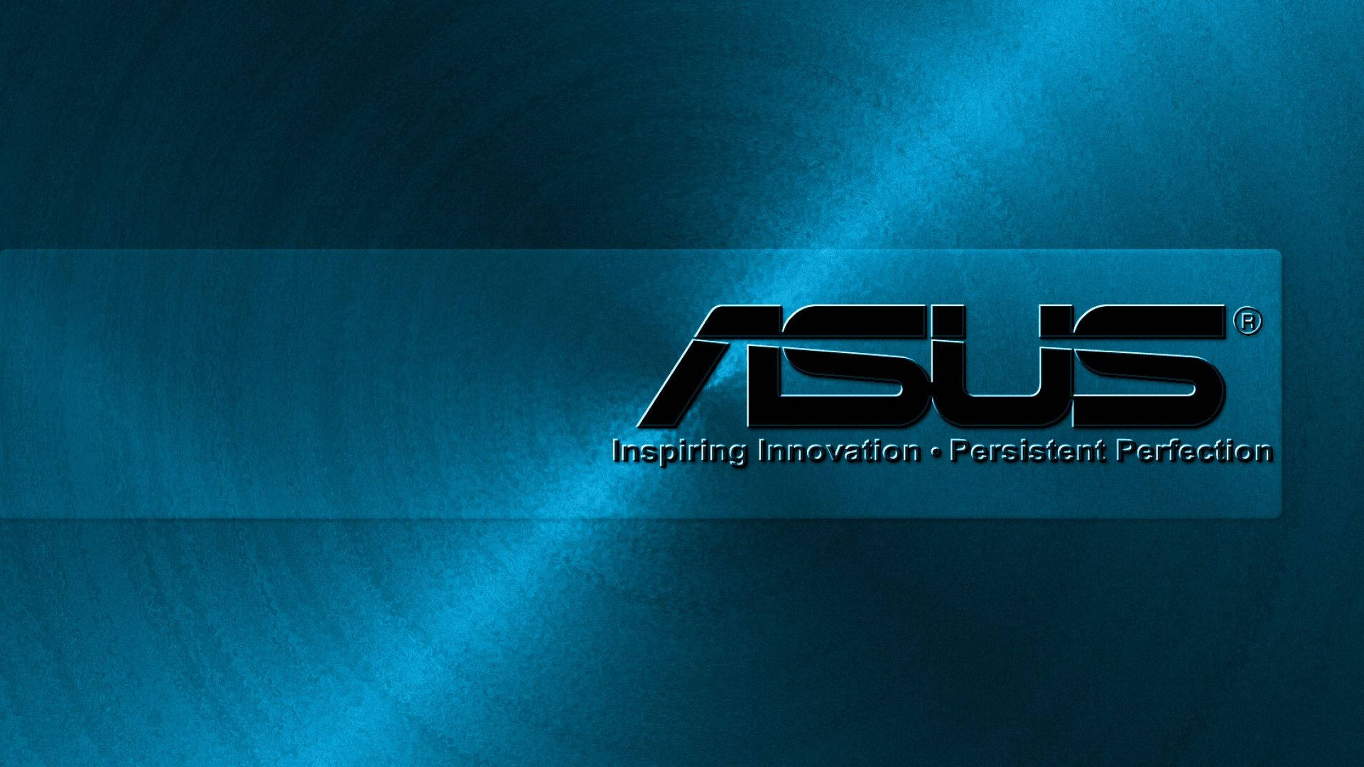 ASUS 品牌標誌及標語在藍色漸變背景上