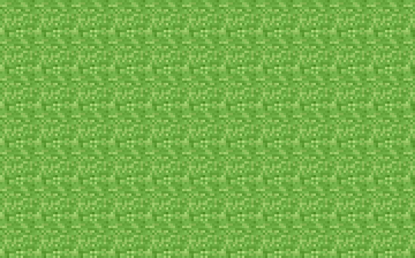 揭開《Minecraft》青草的奧秘 壁紙 — 一個無縫的像素化綠色圖案，類似於數位藝術風格中的草或樹葉。