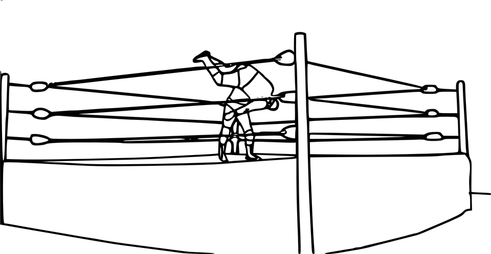 摔角手步入擂台剪影 壁紙