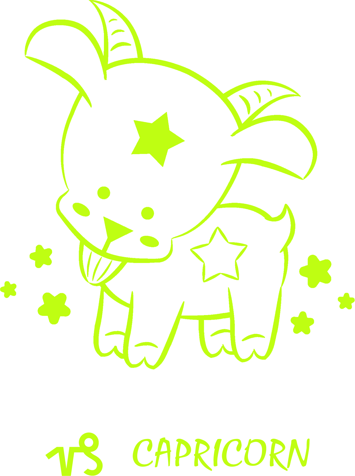 摩羯座星座插圖 壁紙