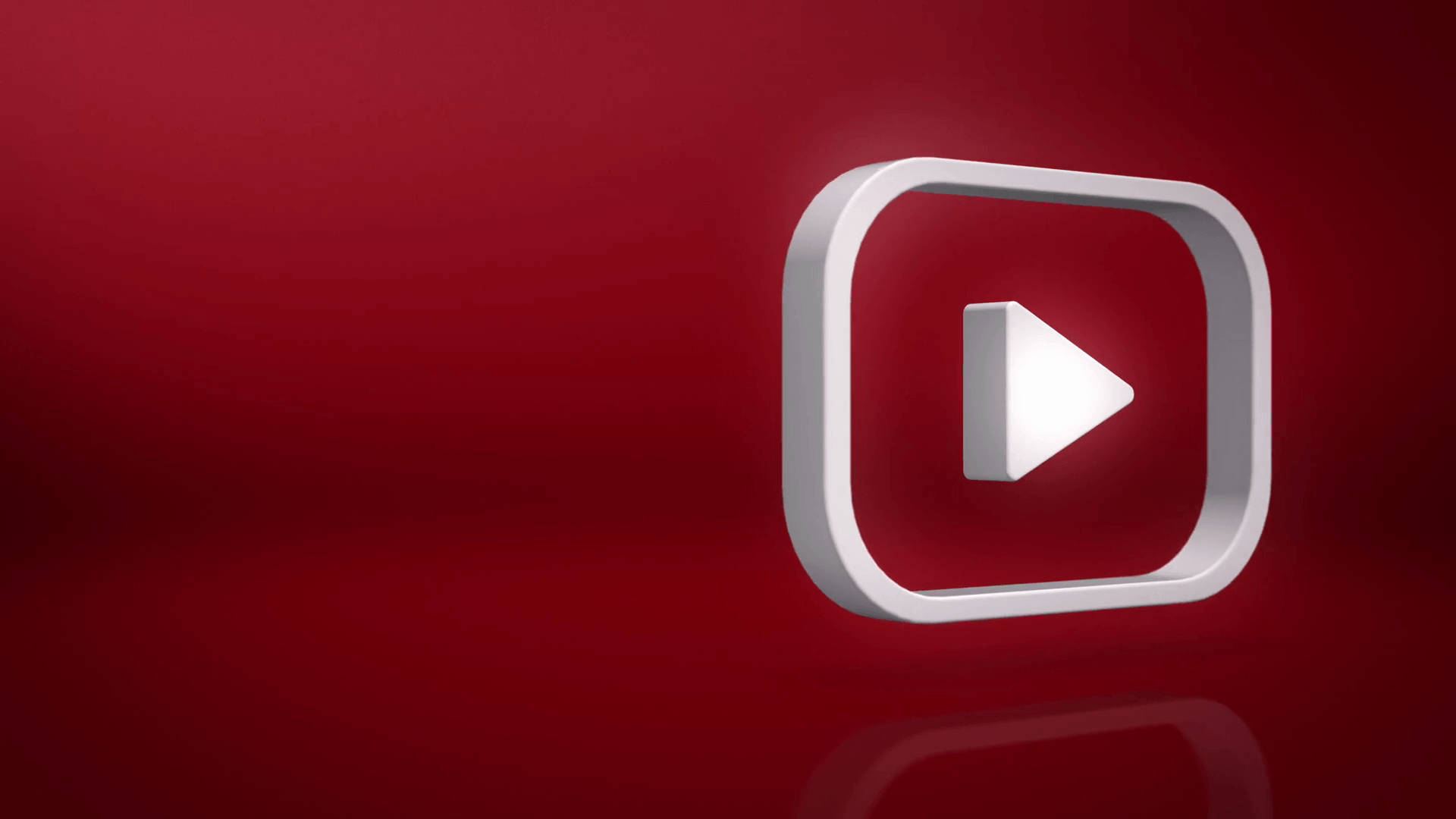 紅色漸變背景上的YouTube播放按鈕圖示
