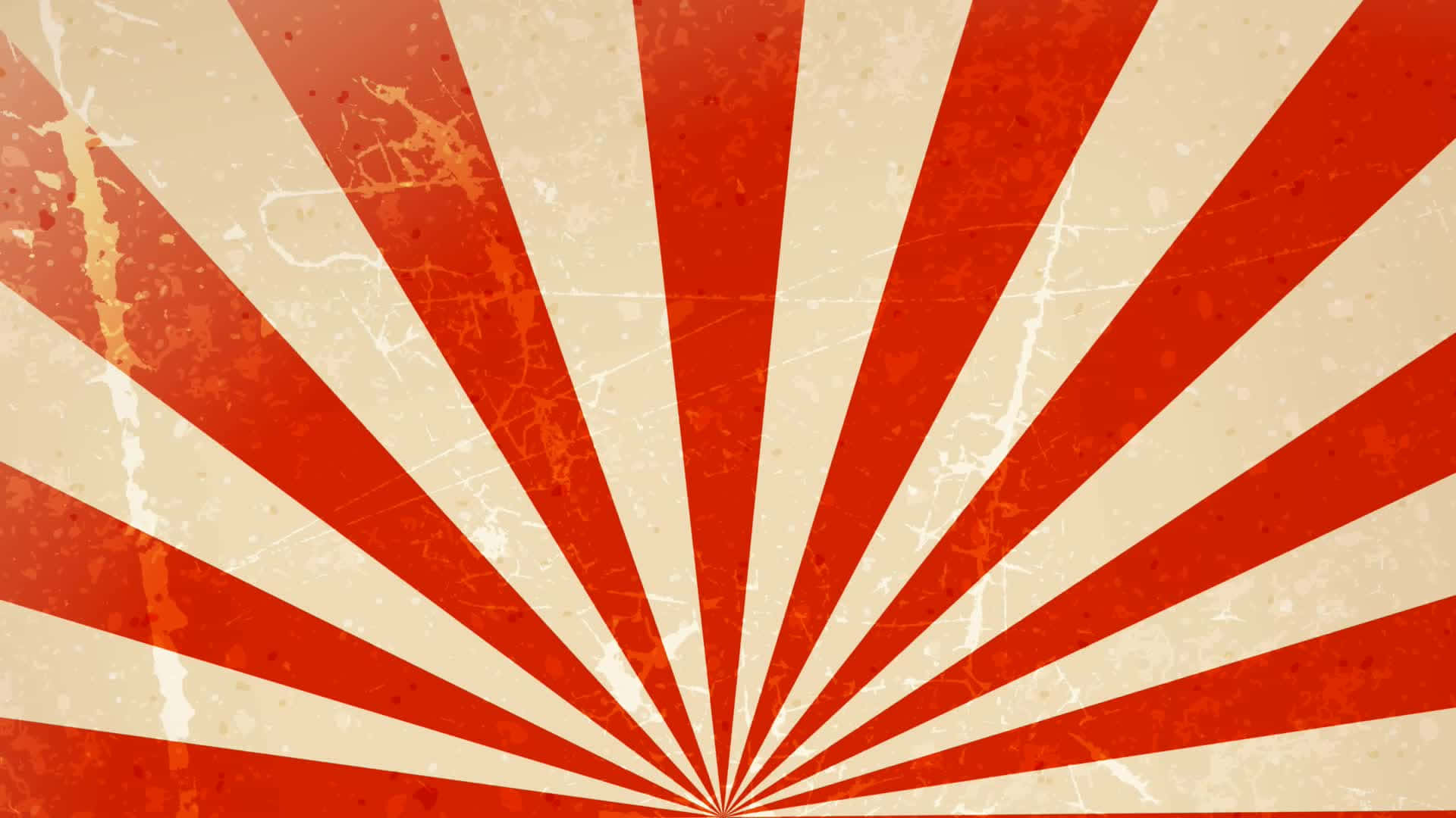 帶有紅色和奶油色條紋及磨損紋理的復古太陽爆發圖案。