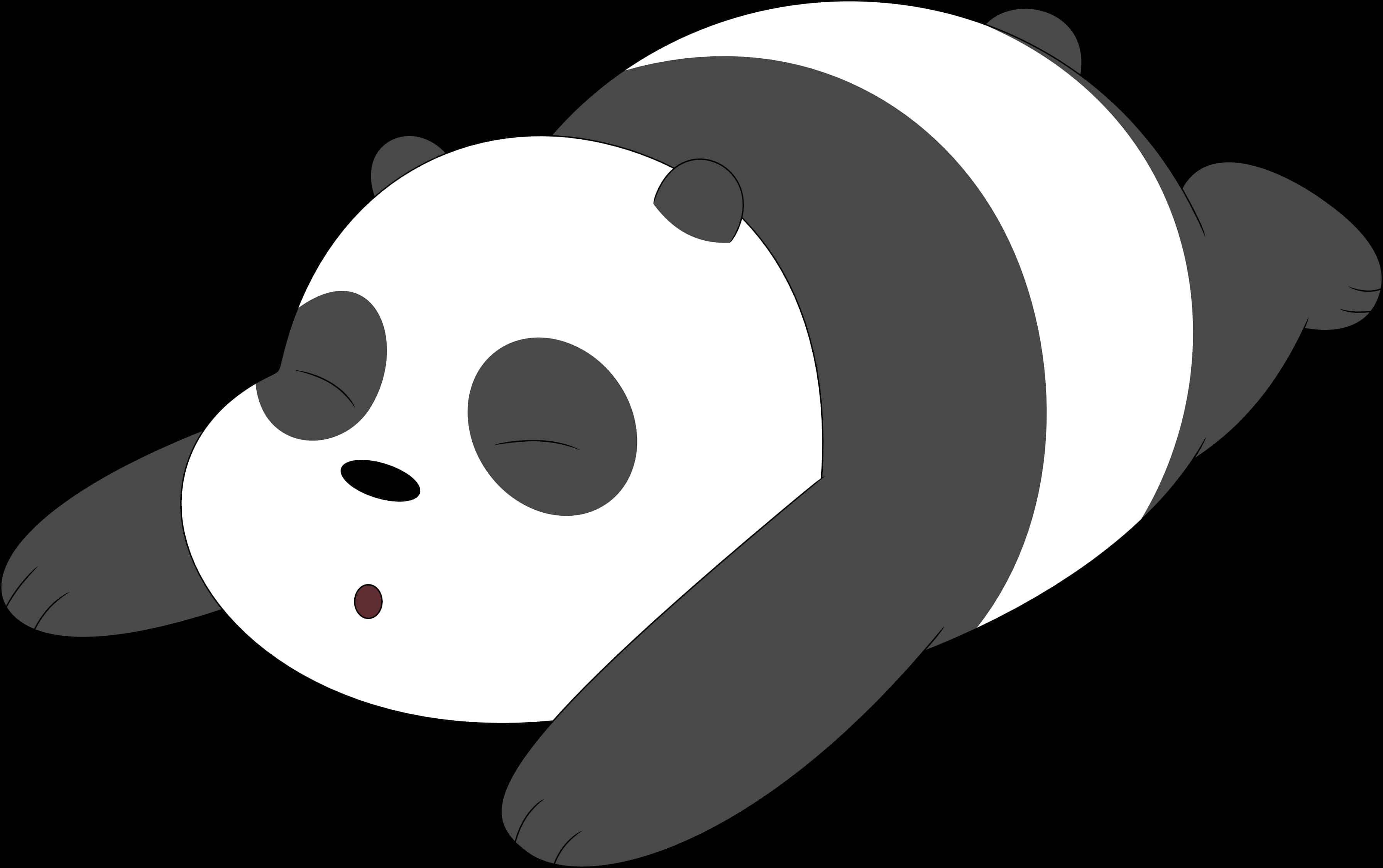 放鬆卡通熊貓 壁紙
