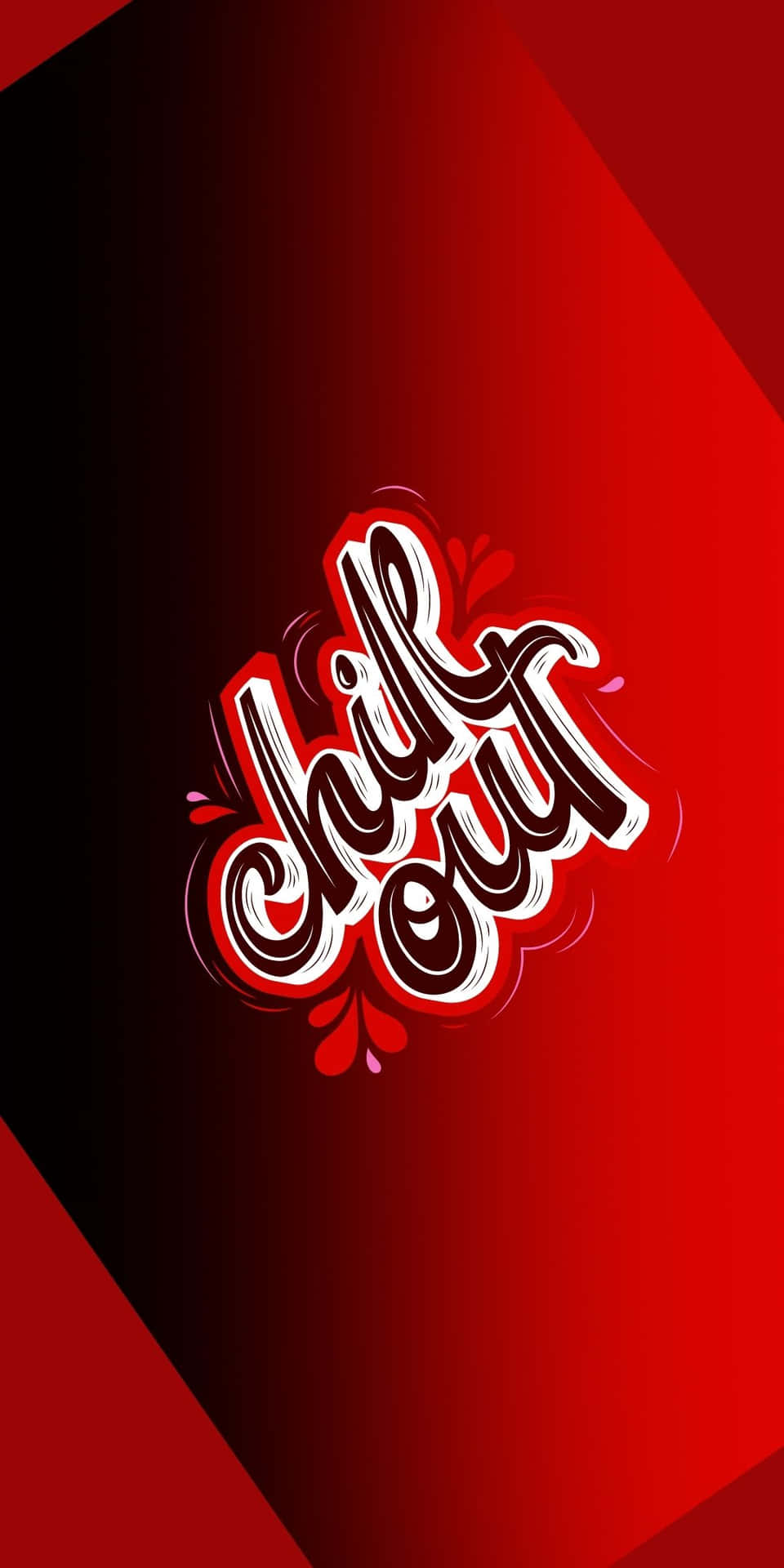 紅黑漸變背景，帶有風格化的「chill out」文字。
