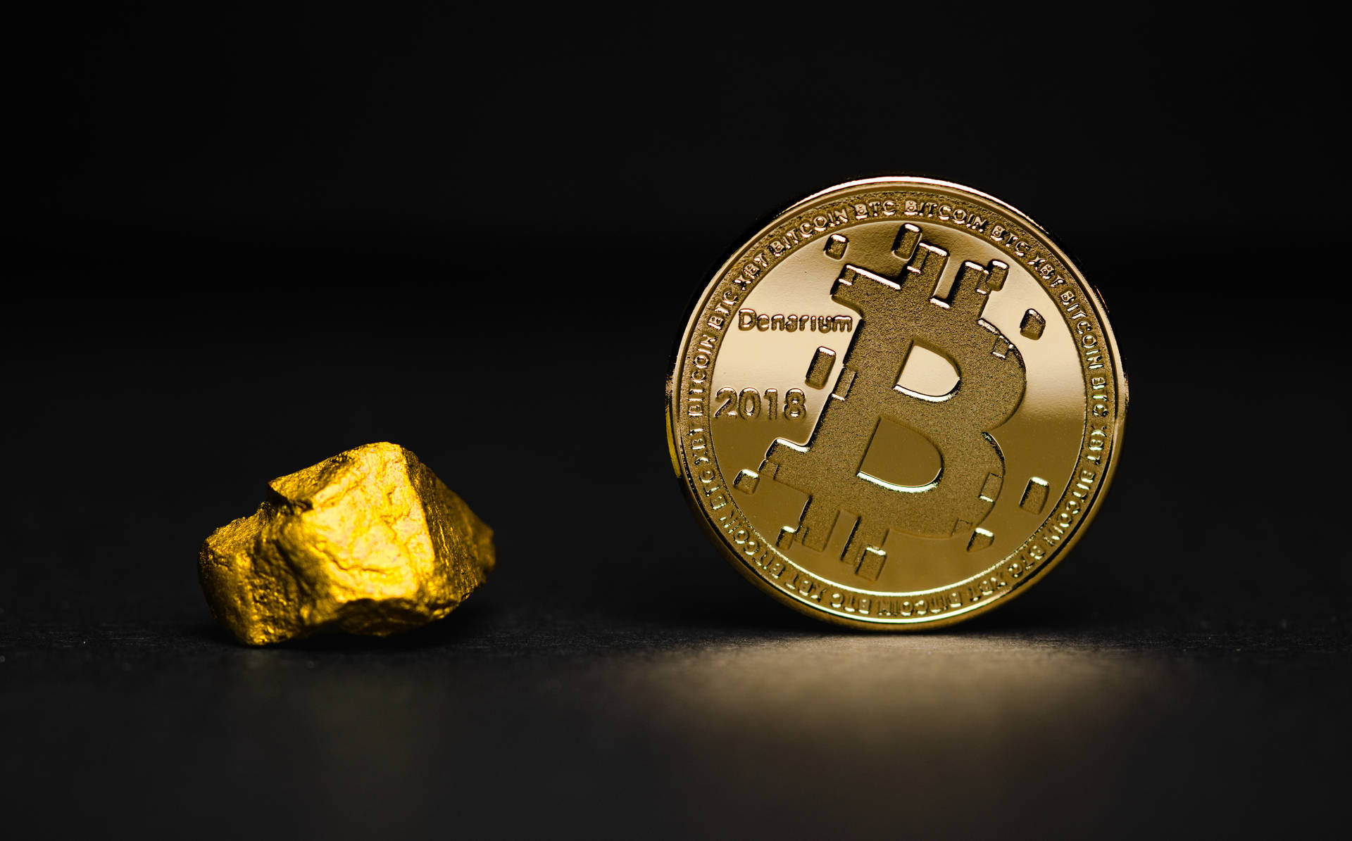 Denarium 定製金箔比特幣壁紙