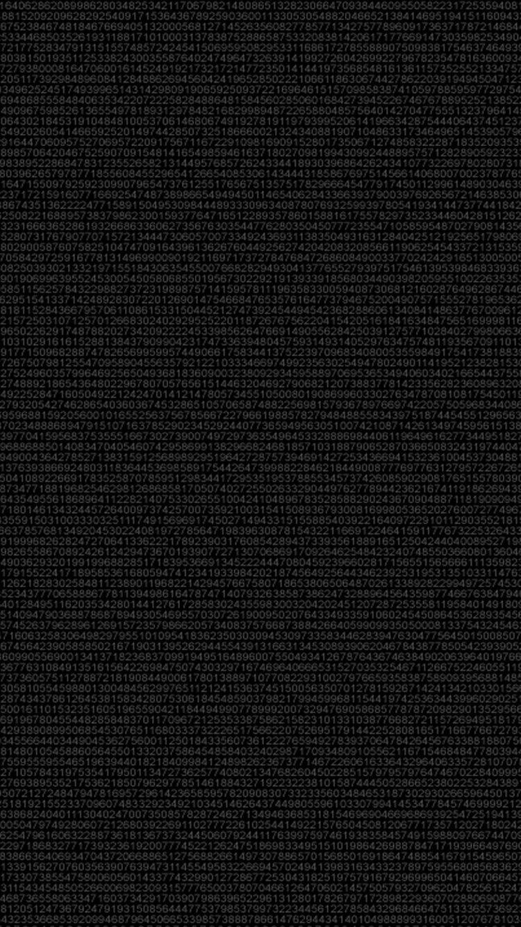 黑色背景上帶有滾動十六進制代碼的Wallpaper