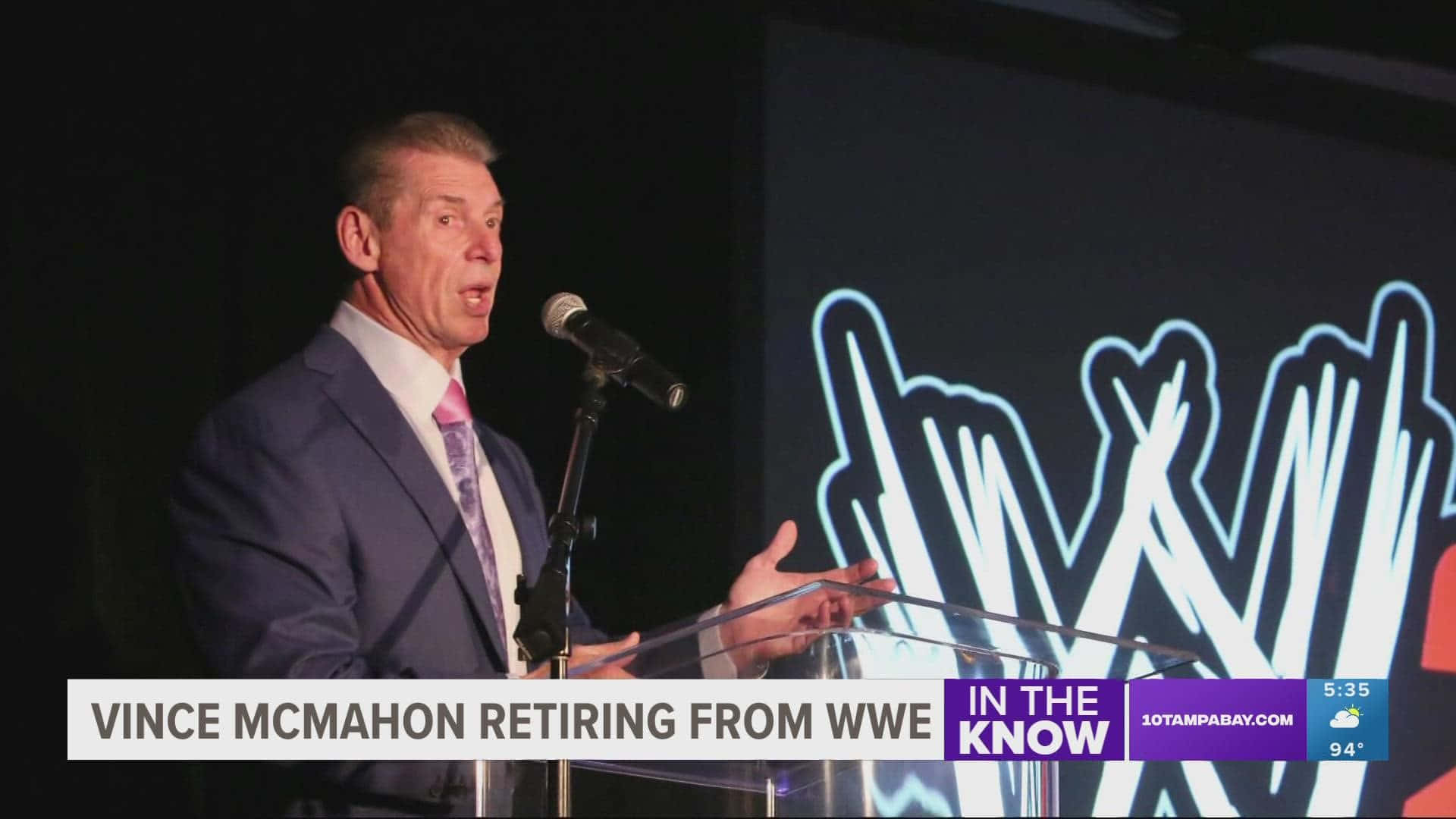 Vince McMahon 在記者會上宣布從WWE退休。