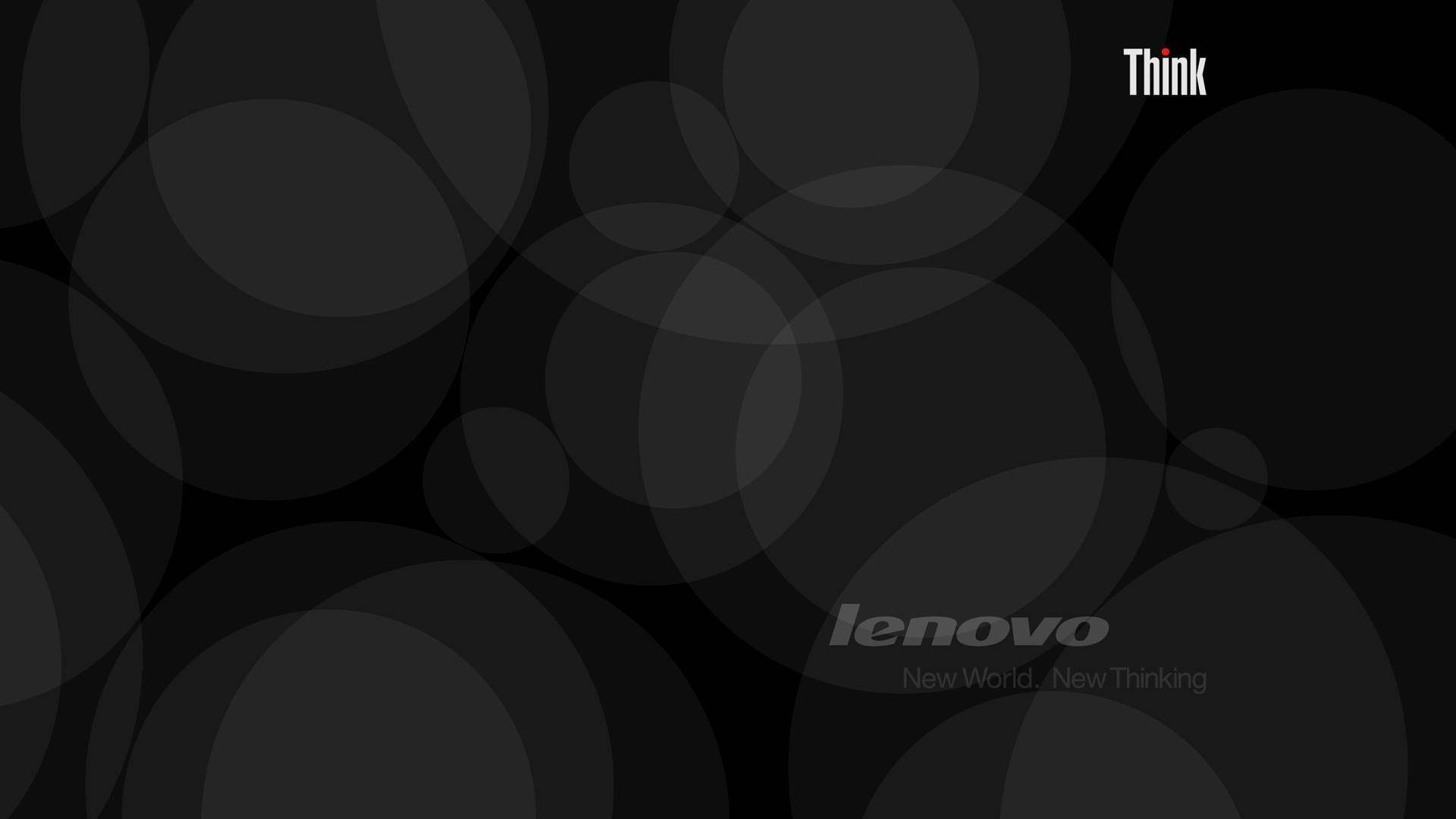 帶有 Lenovo Think 品牌標誌的簡約深灰色圓圈圖案。