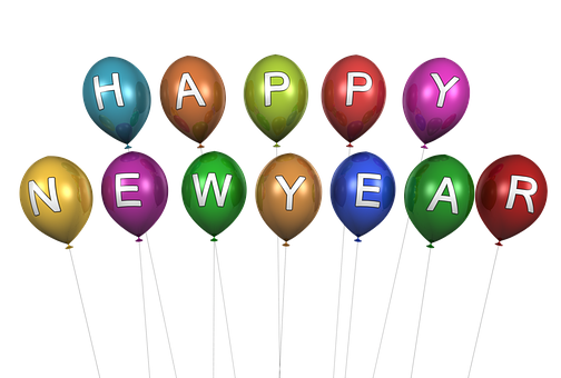新年氣球慶祝 壁紙