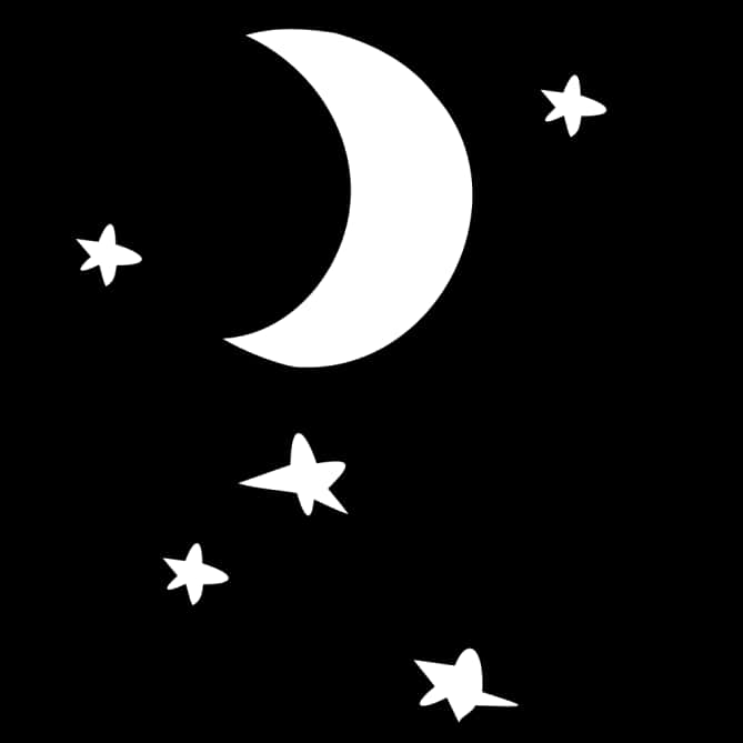 新月與星星向量圖 壁紙