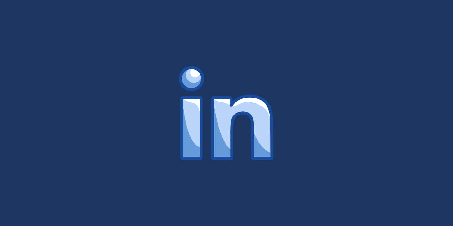 深藍色背景上的淺藍色字母和球體LinkedIn標誌