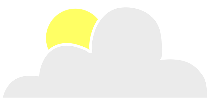 日出雲朵矢量插圖