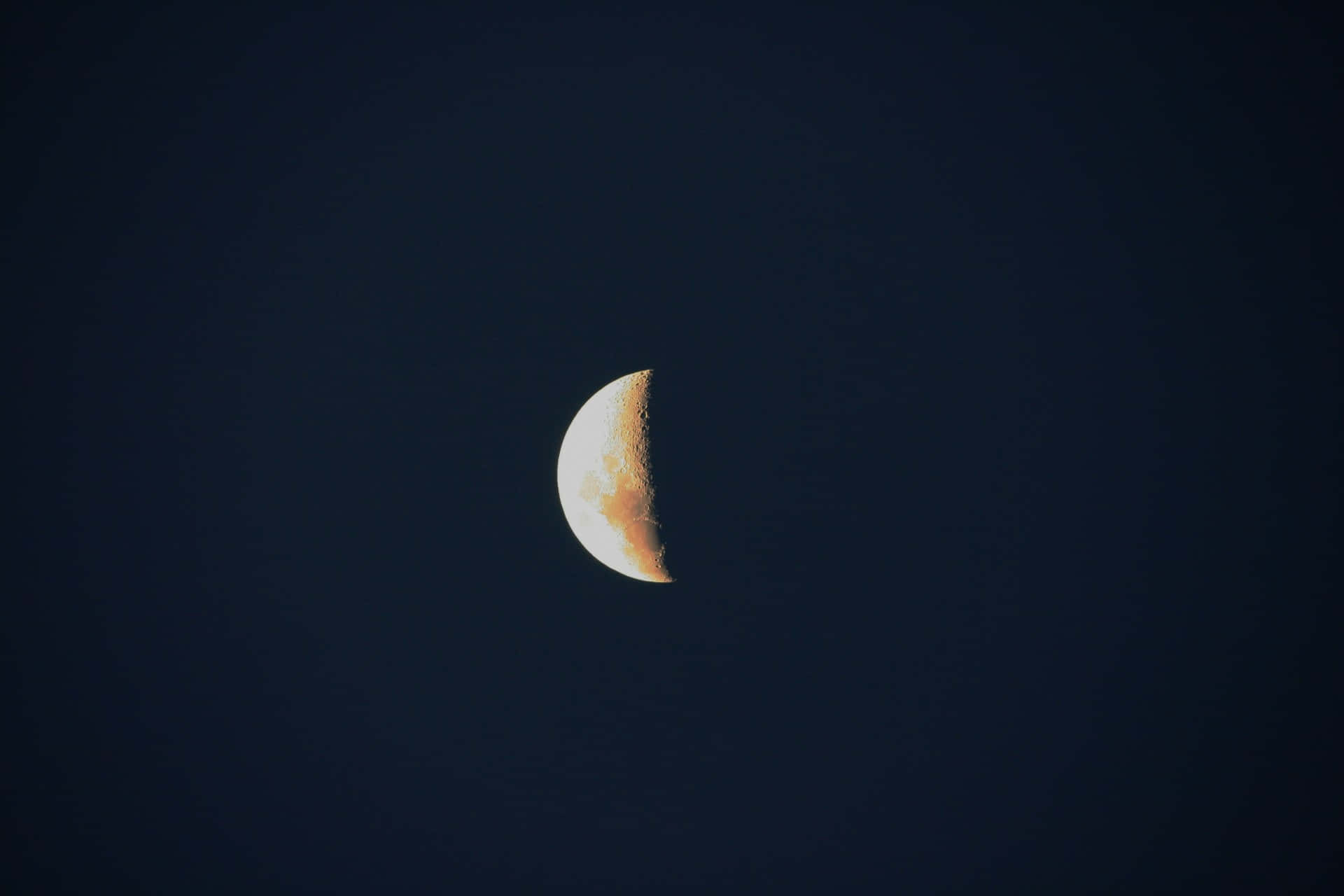 新月在黑暗夜空中發光