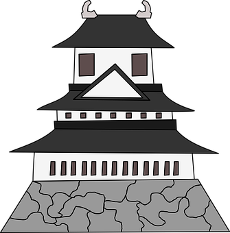 日式城堡插圖 壁紙