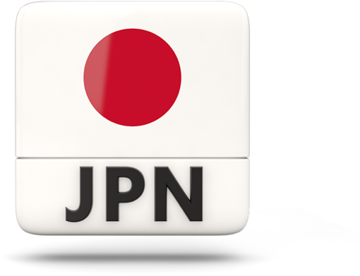 日本國旗圖標 壁紙 — 一個簡約的白色方形圖標，帶有紅色圓圈和粗體黑色JPN文字，背景為黑色。