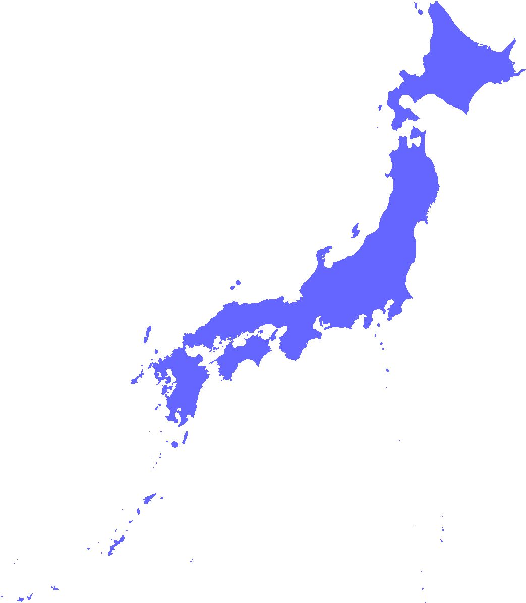 日本地圖剪影藍灰背景 壁紙 — 日本群島的醒目藍色剪影在純黑色背景上顯得格外突出。