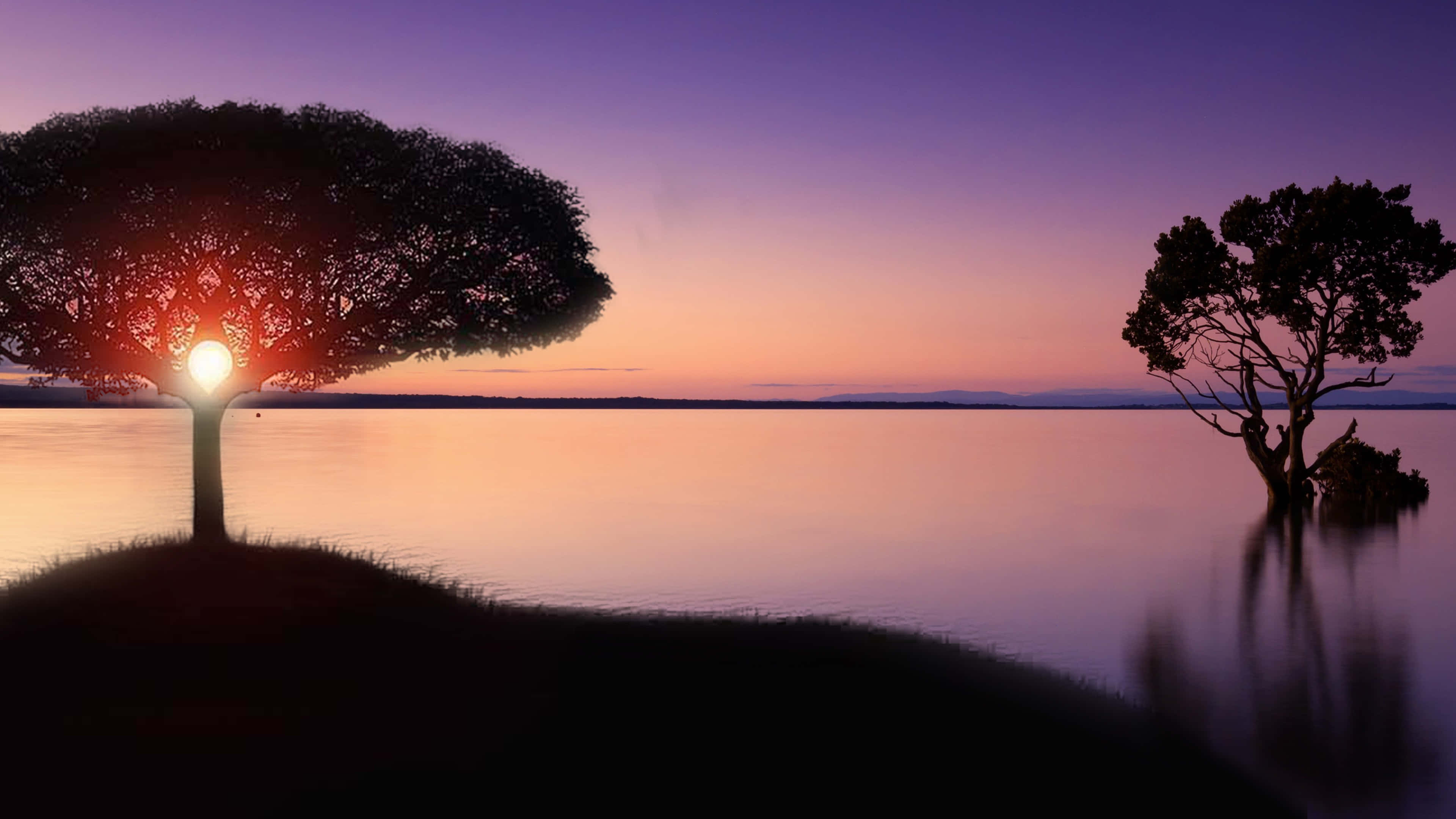 日落 3840 x 2160 背景 壁紙