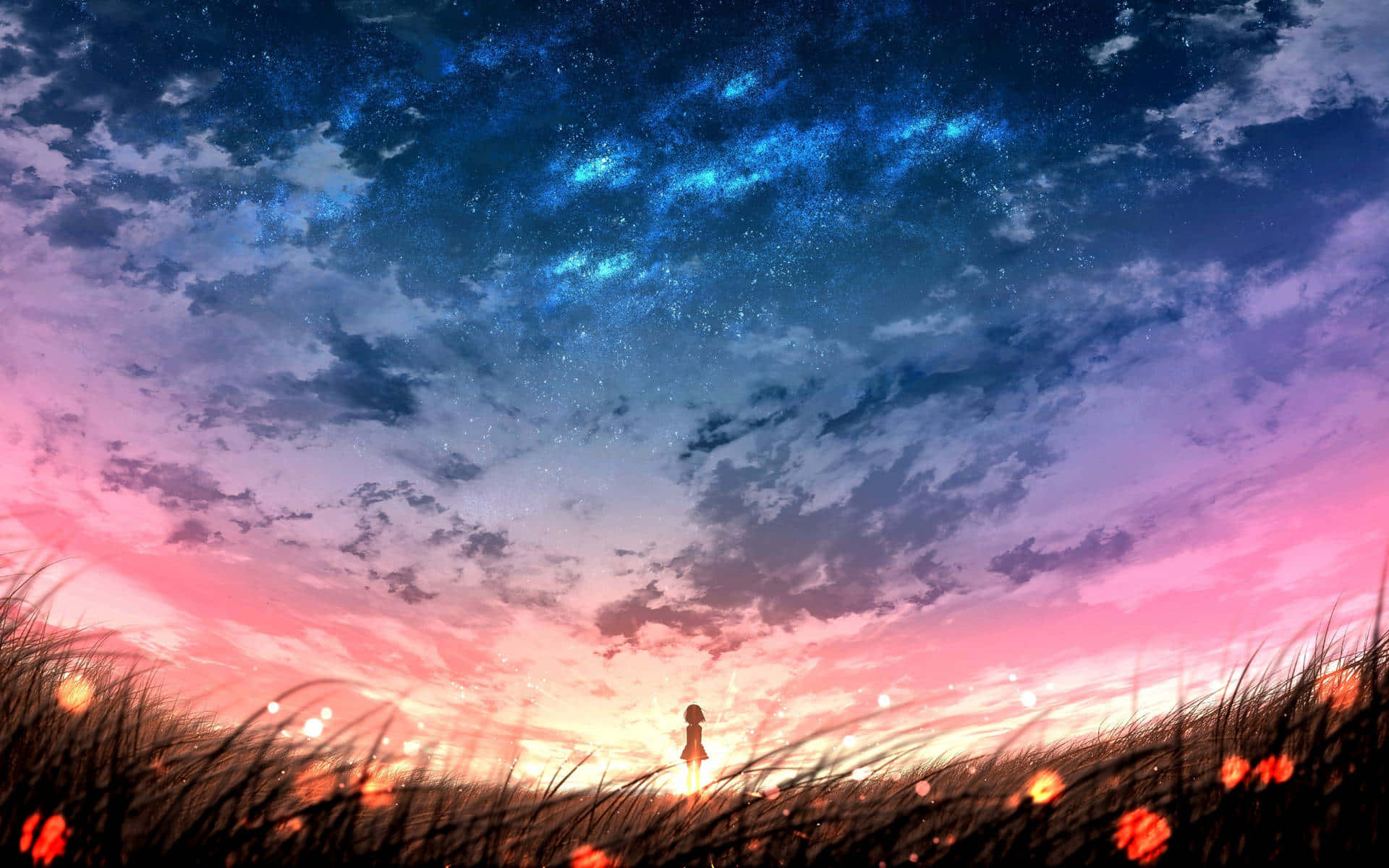 日落天空背景 壁紙