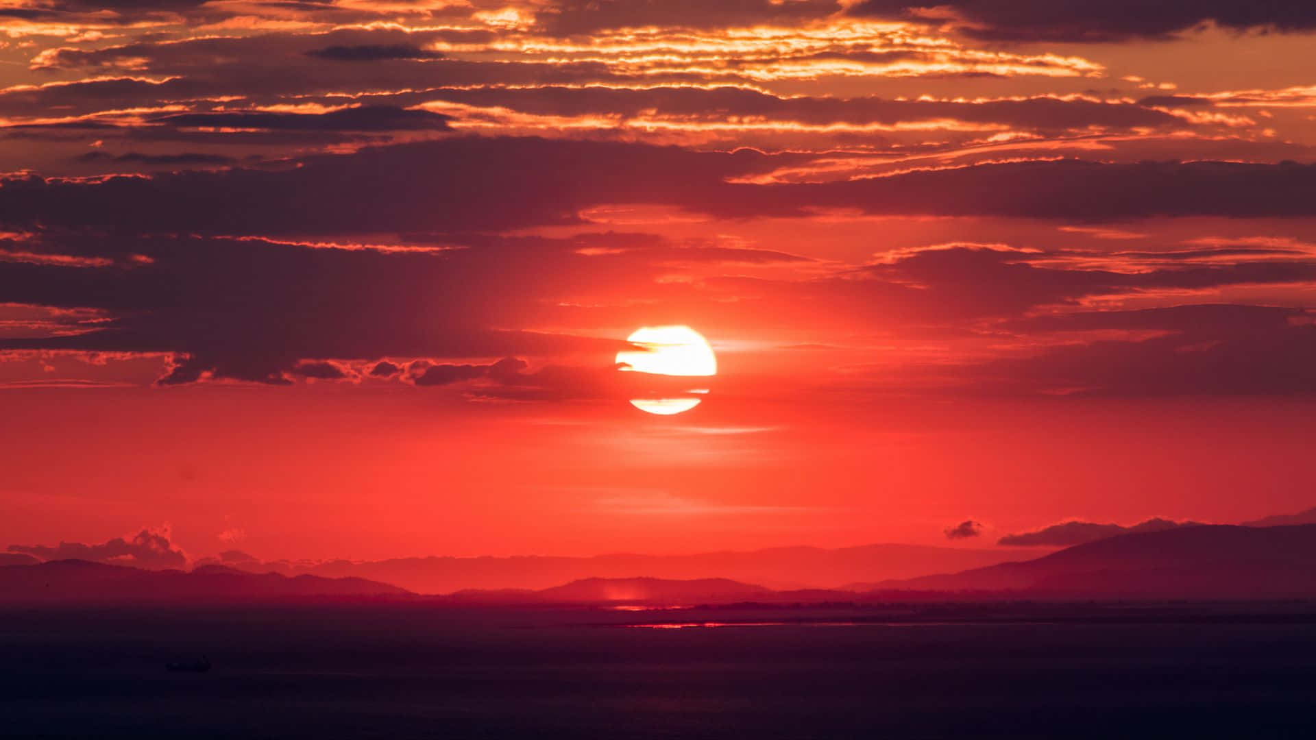 日落天空背景 壁紙