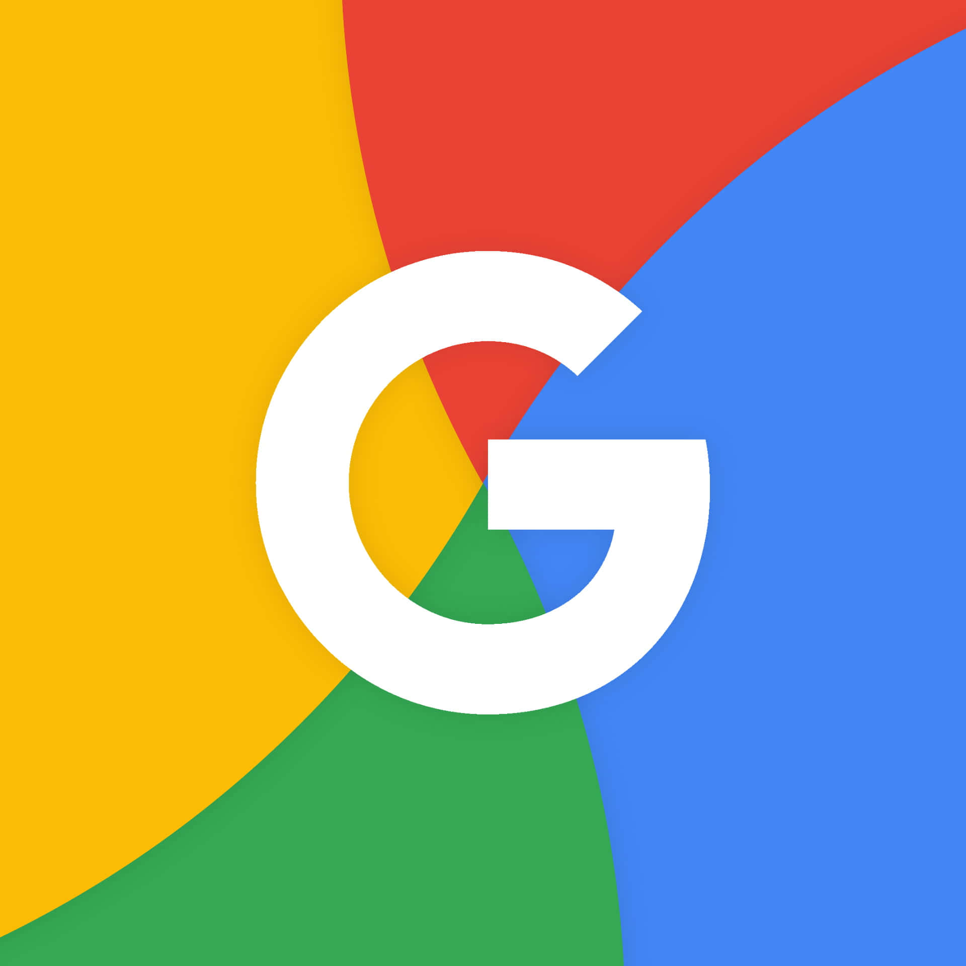 帶有彩色彎曲背景部分的Google標誌 — Google Chrome GIF 壁紙