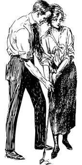 高爾夫球手在日落時分準備揮杆