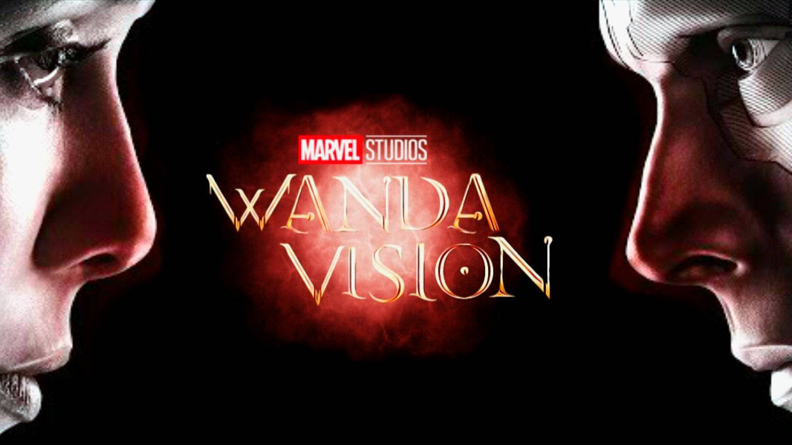 Wanda Vision 標題卡，兩個角色側面相對。