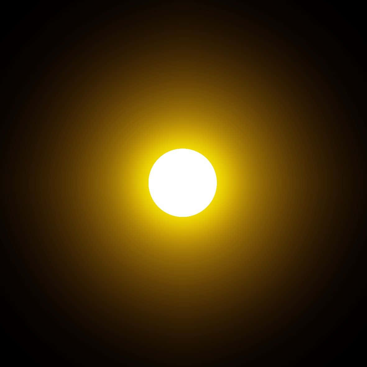 一顆明亮的太陽在深色漸變背景下散發出黃色光芒。