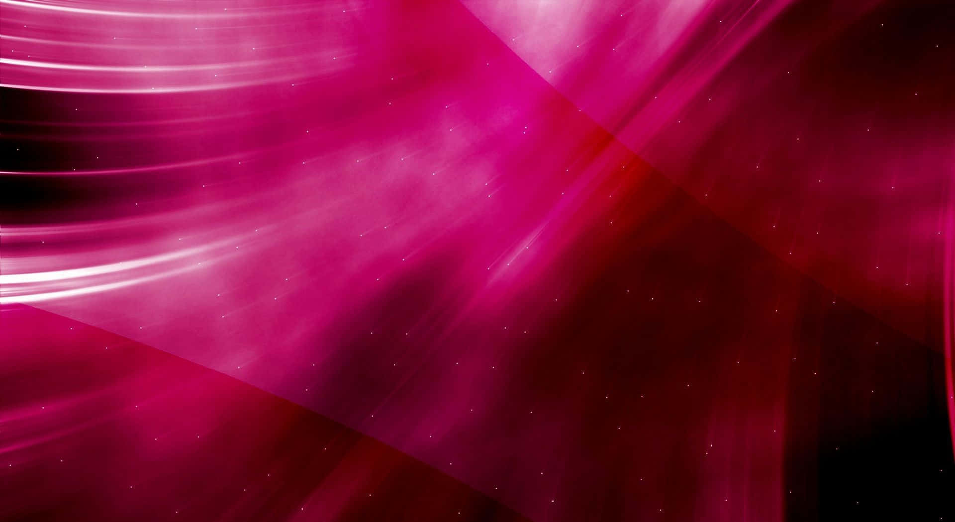 宇宙抽象數位藝術場景中的動態洋紅色光條和發光粒子。