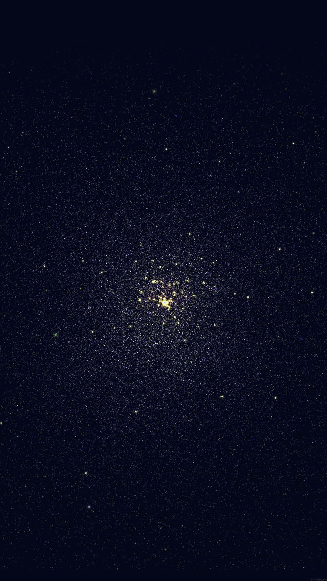 黑暗夜空中明亮的星團，散佈著星星。