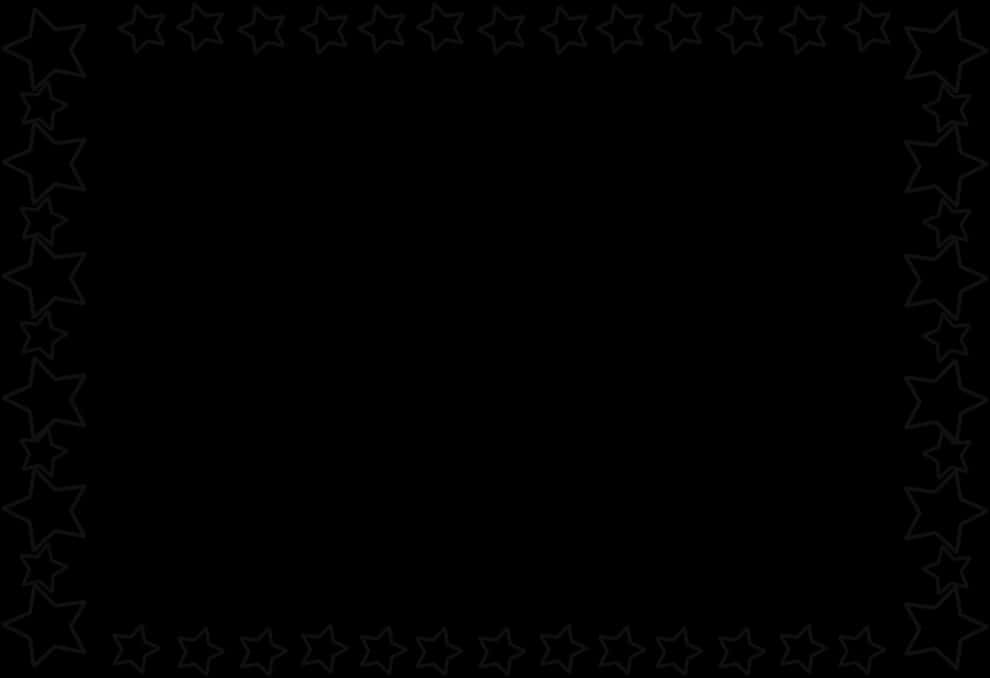 星形框黑底設計 壁紙 — 黑色背景，邊框由細線星星組成。