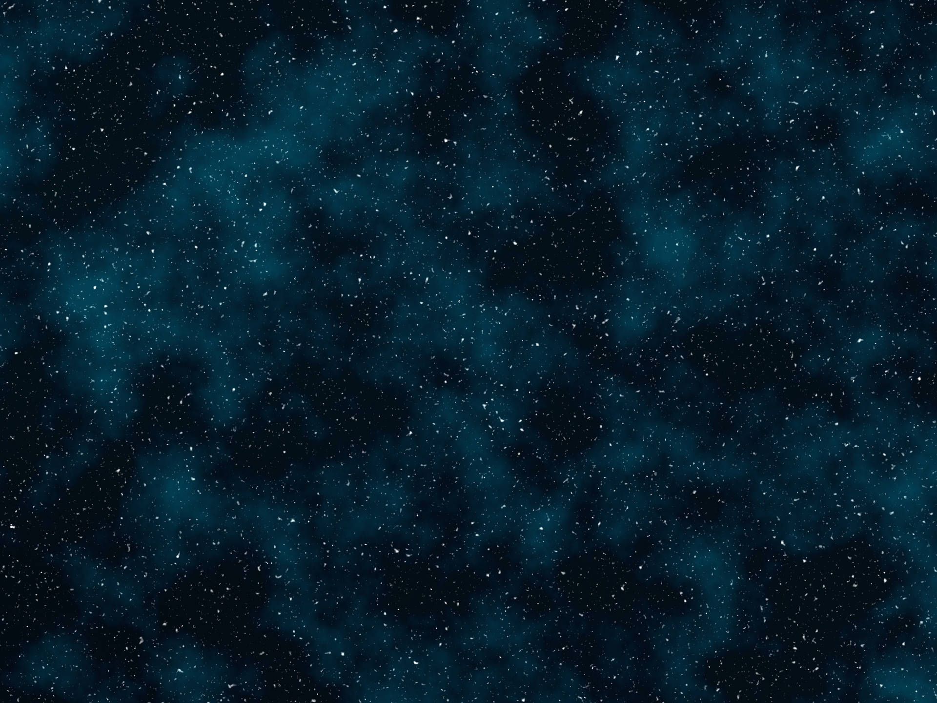 深邃青綠色星雲，宇宙夜空中散佈著星星。