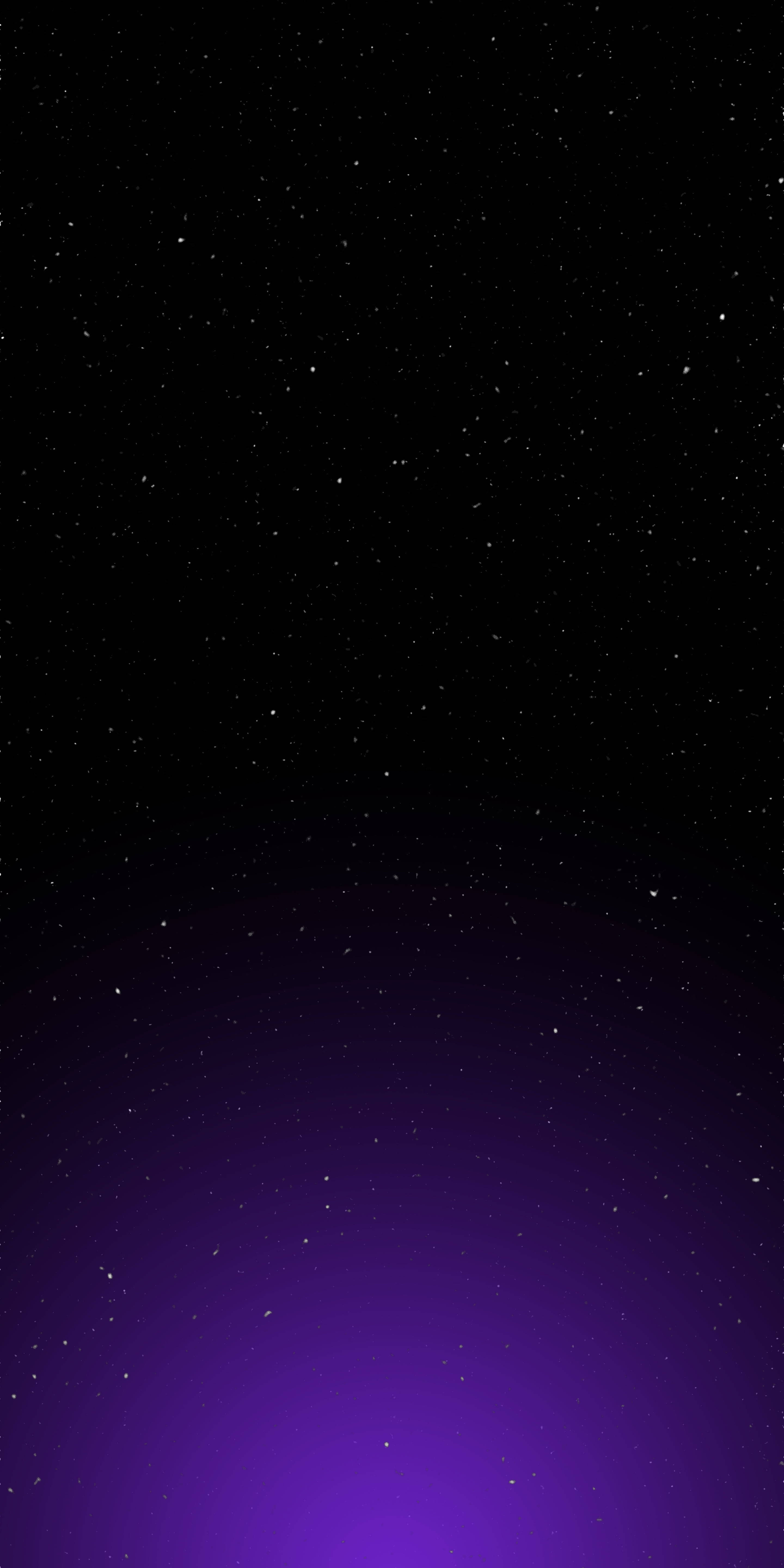 黑紫 桌布 壁紙 — 星空夜空從深黑色過渡到地平線上的鮮豔紫色。
