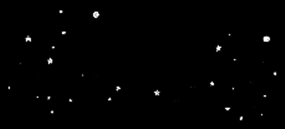 星空疊加紋理 壁紙 — 極簡黑色背景，散落著細小的白色像素星星。