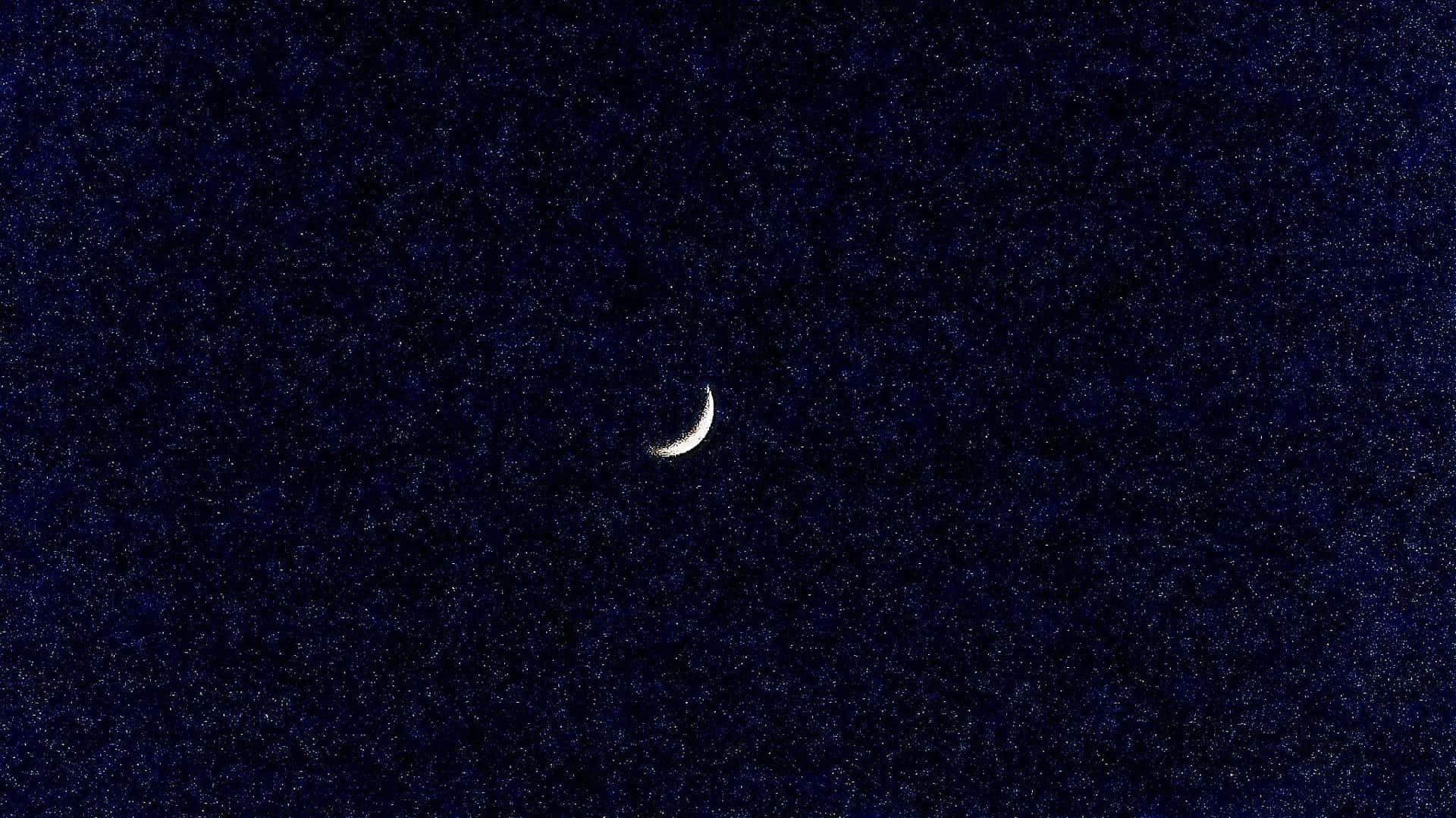 月牙在繁星點點的夜空中閃耀。
