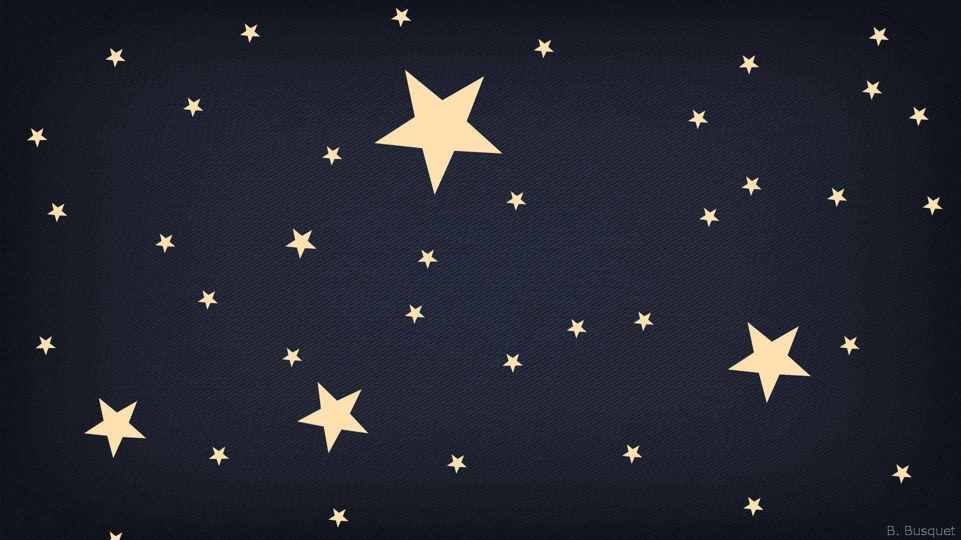 深海軍藍色背景，散落著大小金色星星。