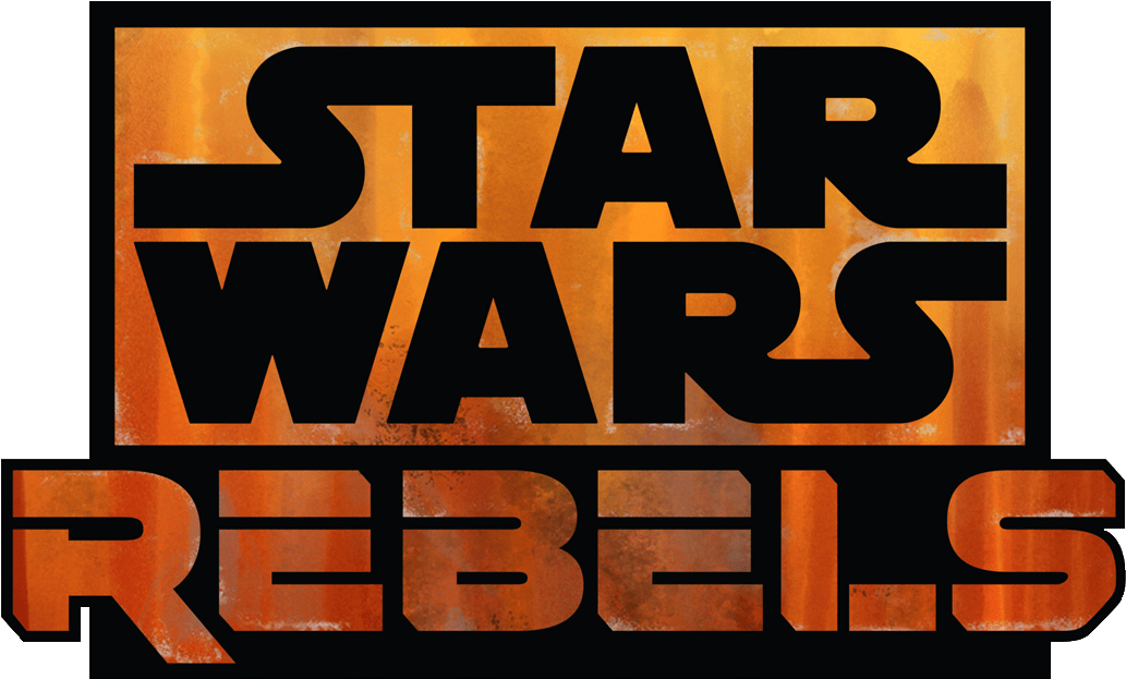 星際大戰：反抗軍起義標誌 壁紙 — 大膽的黑色 Star Wars Rebels 標誌，帶有火熱橙色紋理背景，襯托純黑色。