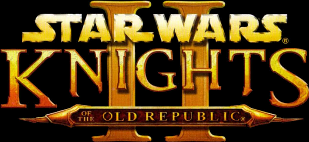 星際大戰舊共和國騎士標誌 壁紙 — 金色浮雕的Star Wars Knights of the Old Republic標誌在黑色背景上閃耀，帶有金屬光澤和戲劇性燈光。