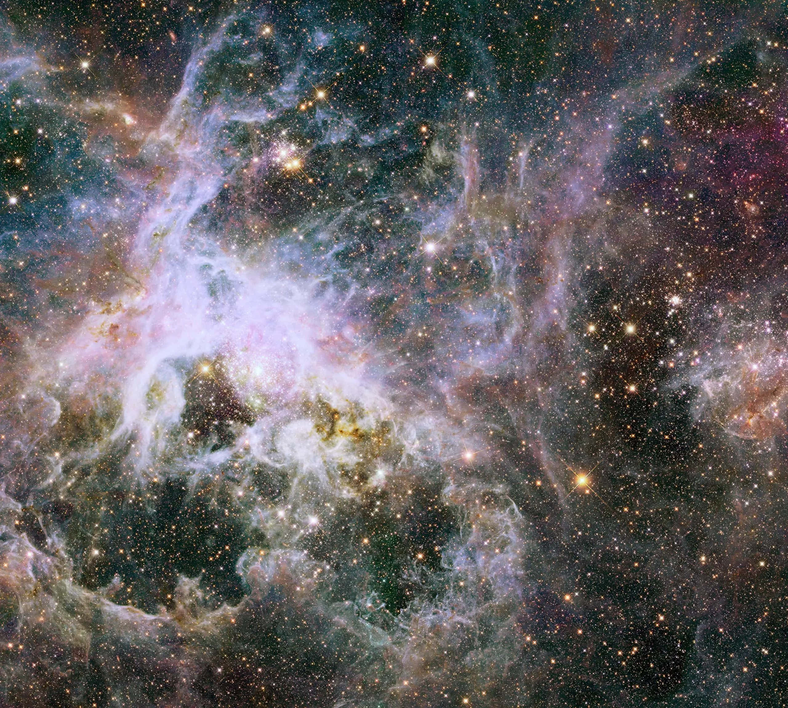 星雲被繁星環繞 壁紙