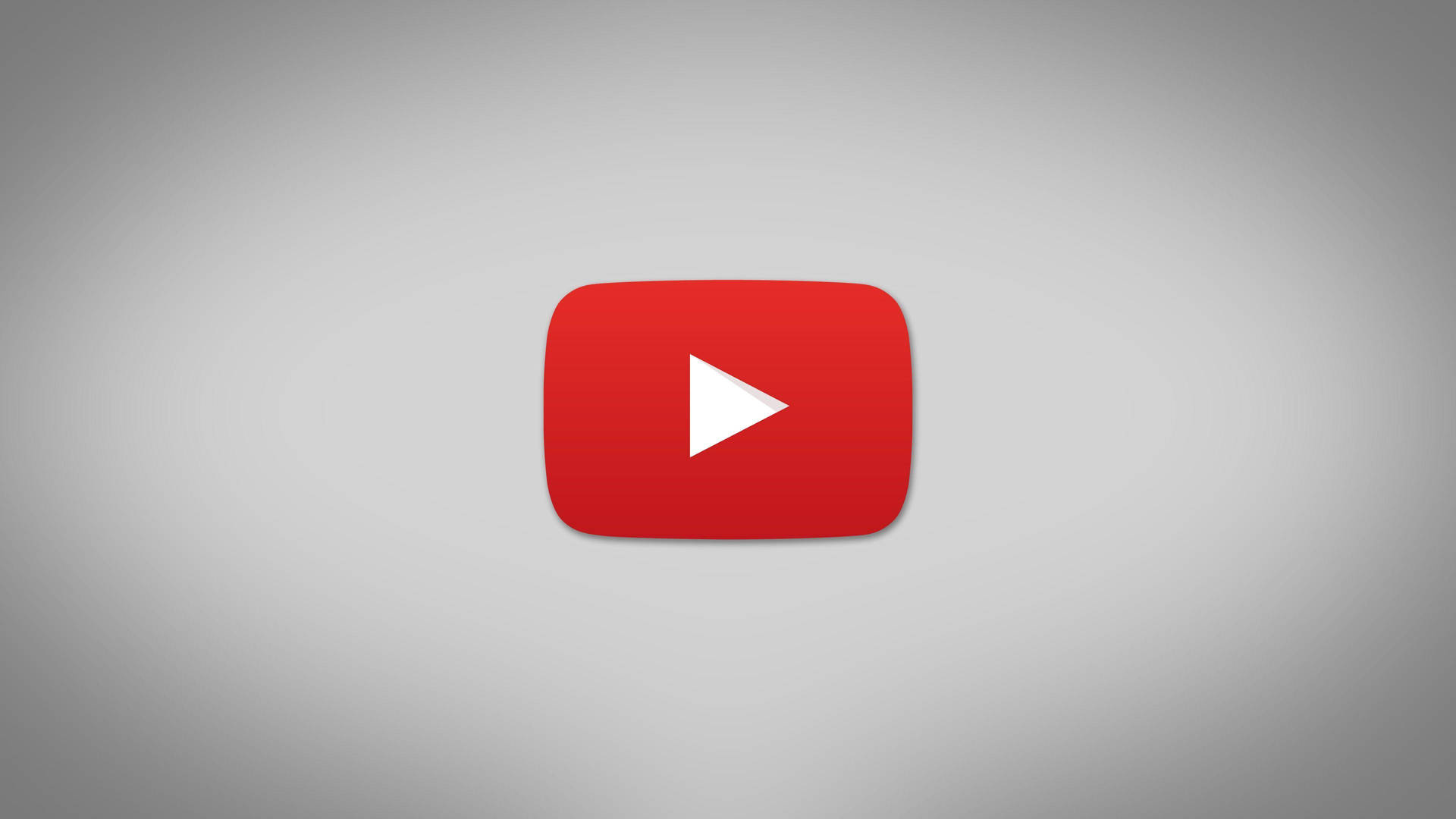 灰色背景上的 YouTube 播放按鈕標誌