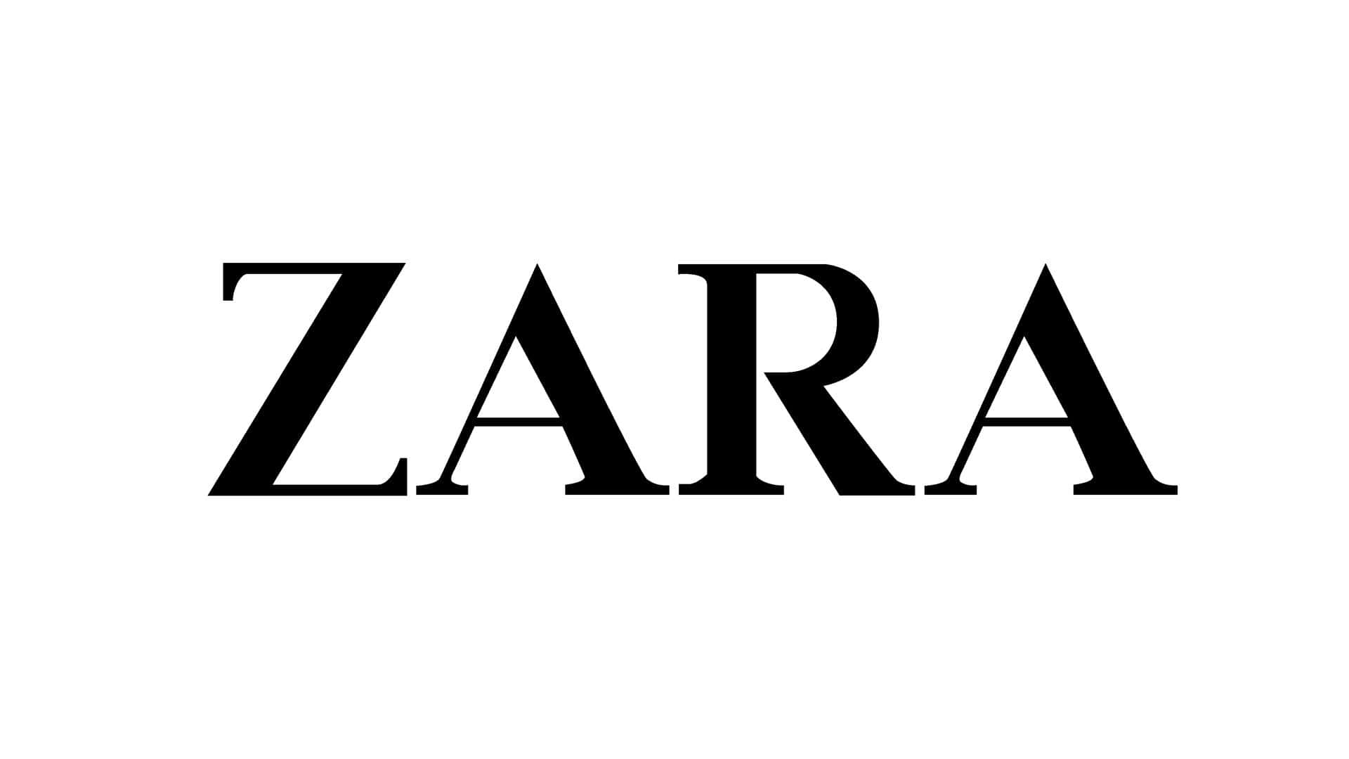 白色背景上黑色文字的ZARA品牌標誌