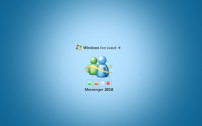 Windows Live Wave 4 Messenger 2010 標誌，有兩個人物和彩色圖標。