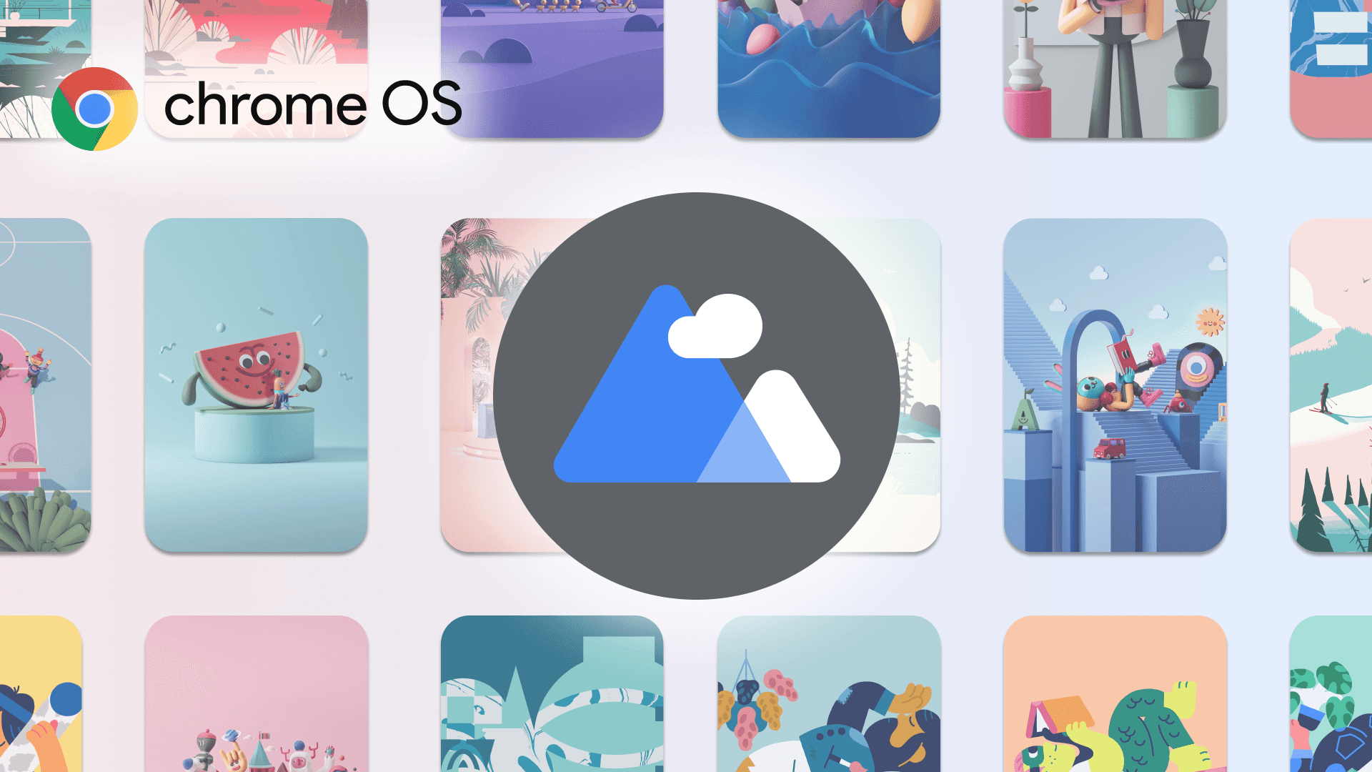 時尚現代Chromebook擺放於工作空間 壁紙