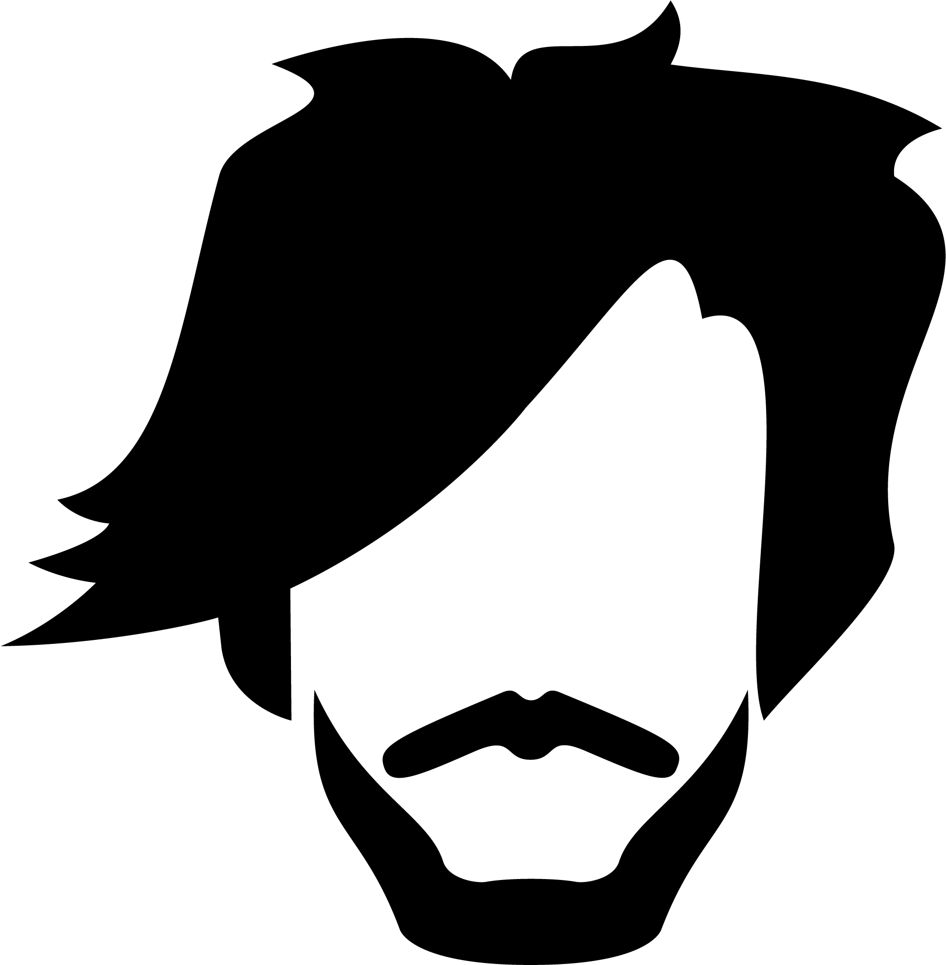 時尚髮型剪影 壁紙 — 純黑色背景，沒有任何可見的元素或細節。