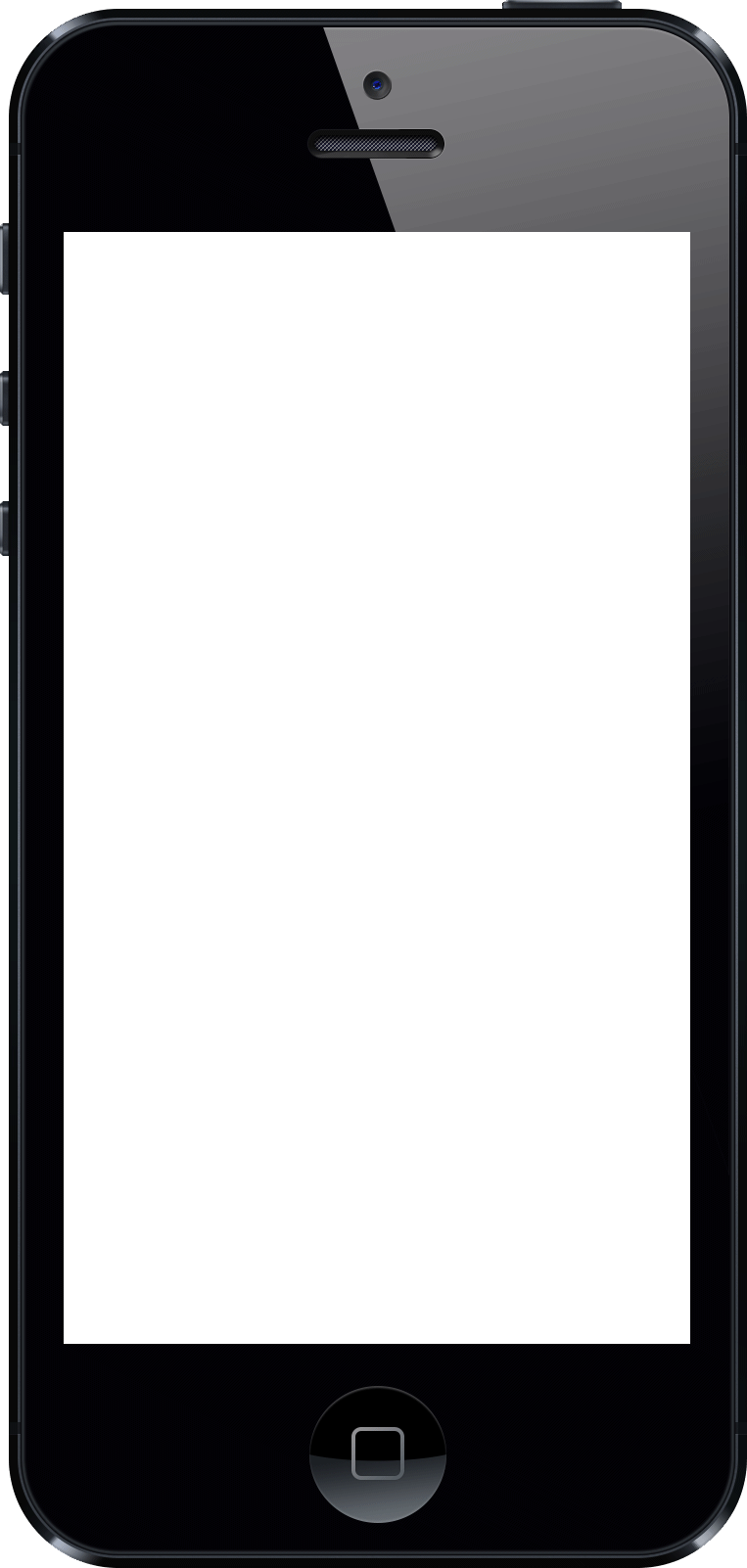 智能手機向量插圖 壁紙 — 一部黑色iPhone 5s，帶有空白白色螢幕和主頁按鈕。