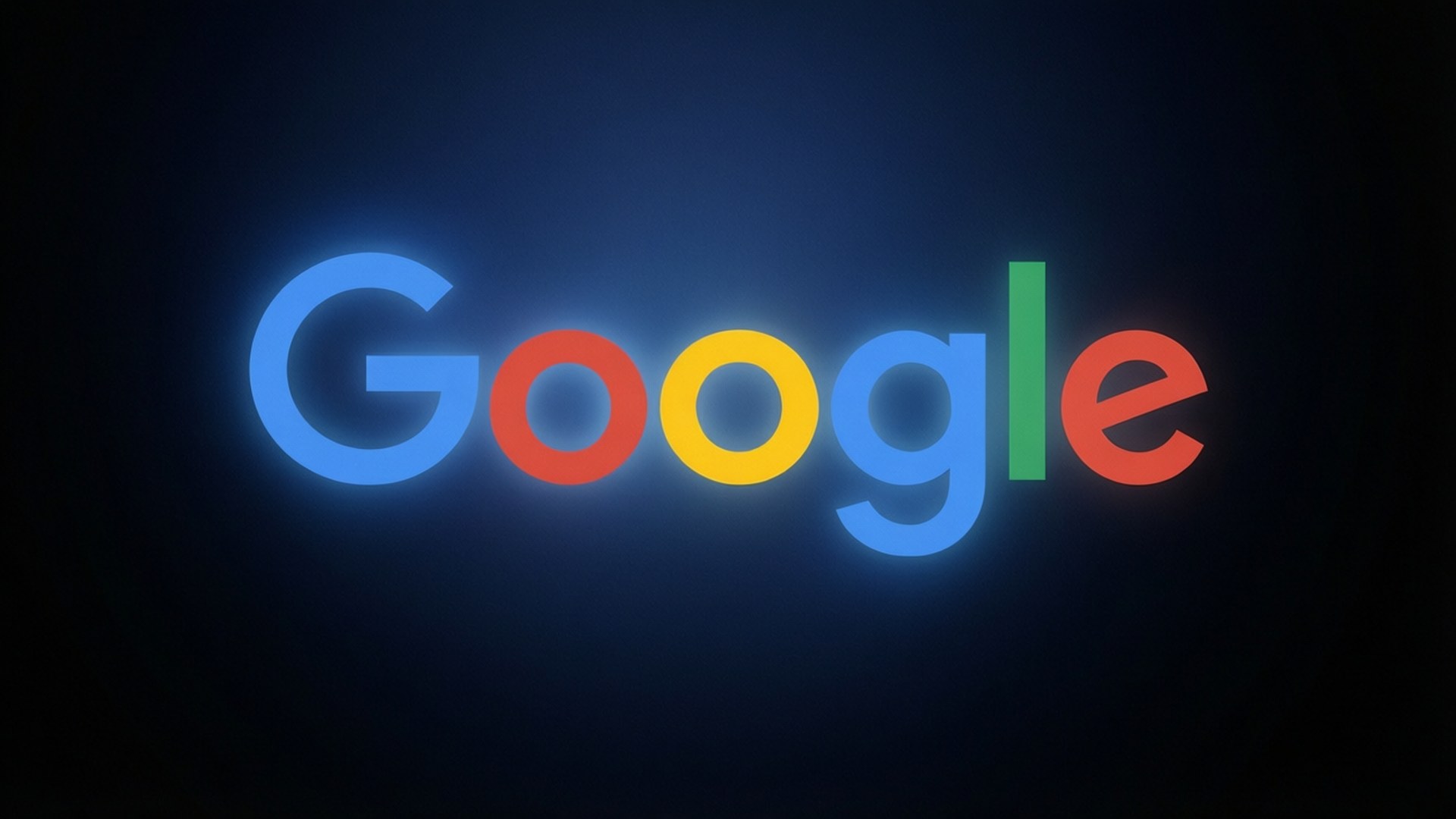暗色漸變Google發光標誌 壁紙