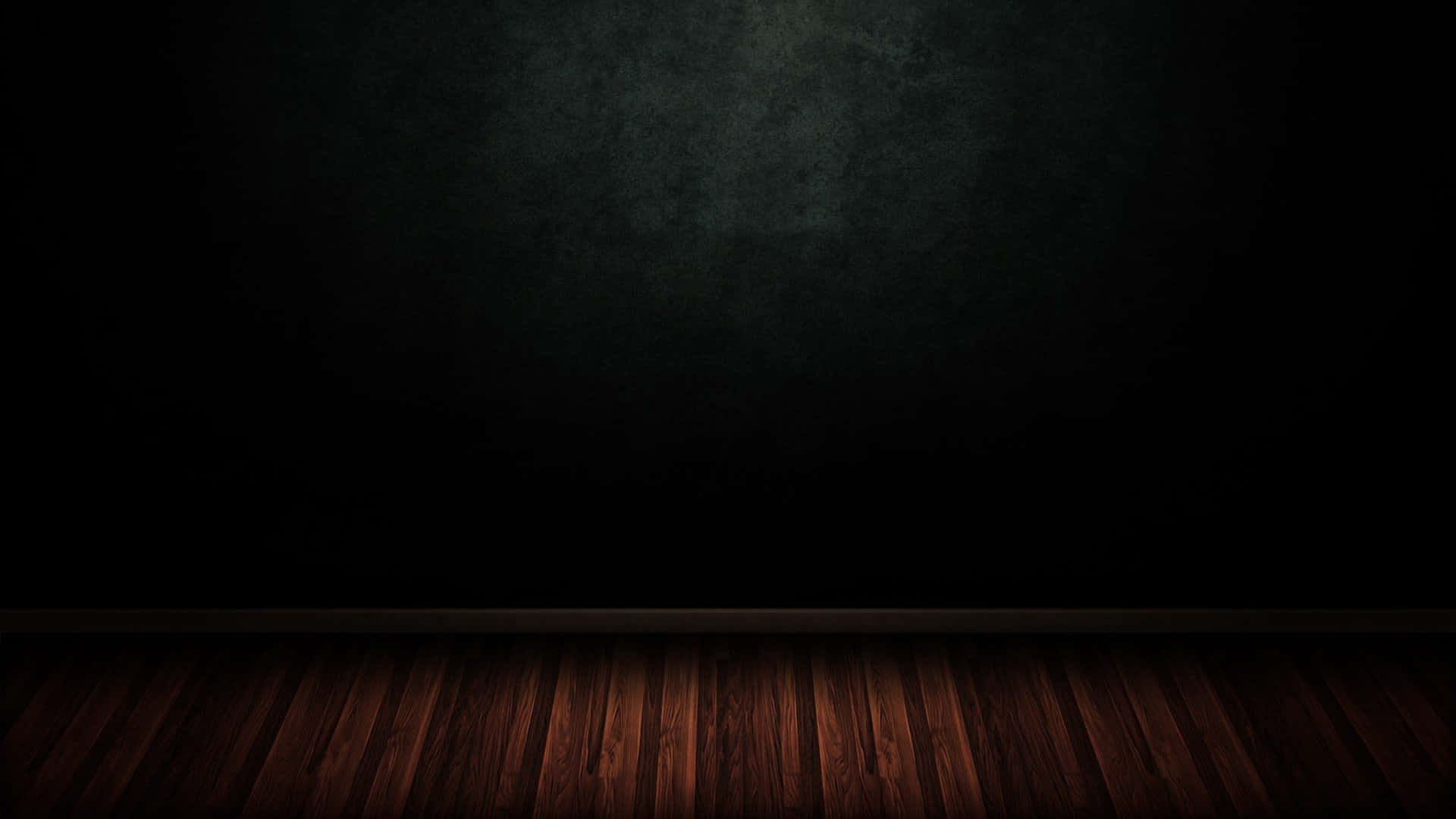 Dark Room 桌布 壁紙 — 暗色紋理牆壁與溫暖木地板在昏暗射燈下的空房間相遇。