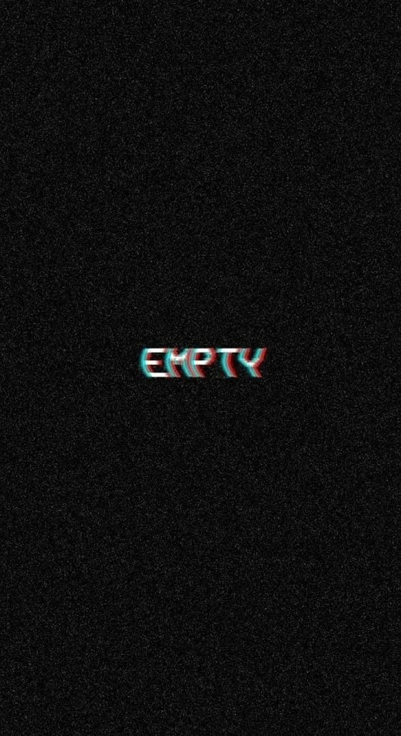 喺黑色背景上帶有紅色同藍色顏色失真嘅故障風格文字 empty。
