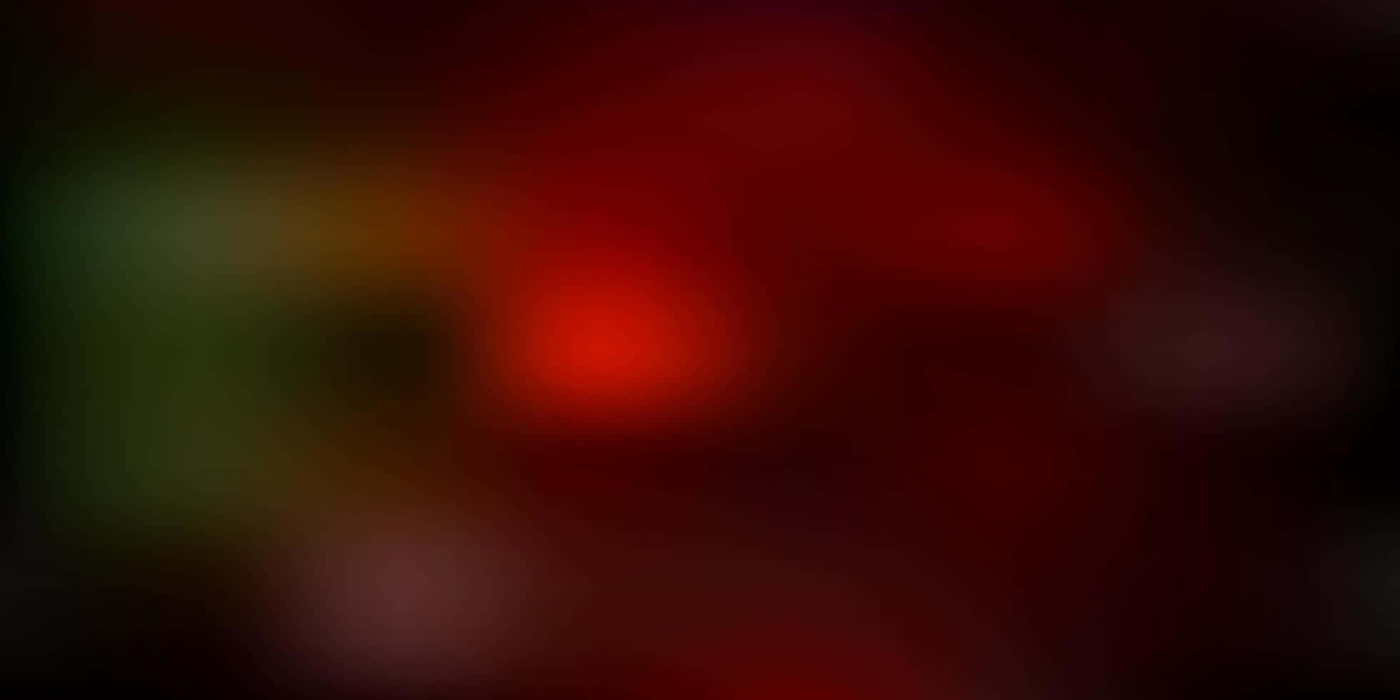 帶有紅綠黑漸變光芒的抽象模糊背景