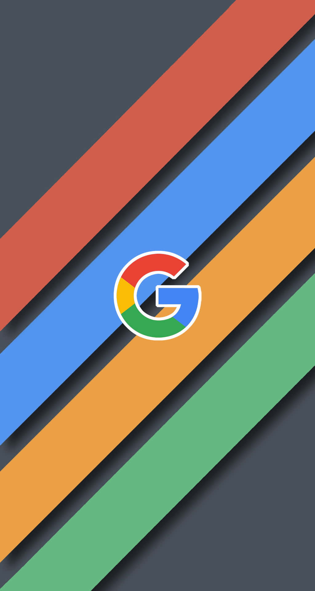 Google 標誌在彩色對角條紋背景上 — Google Chrome GIF 壁紙
