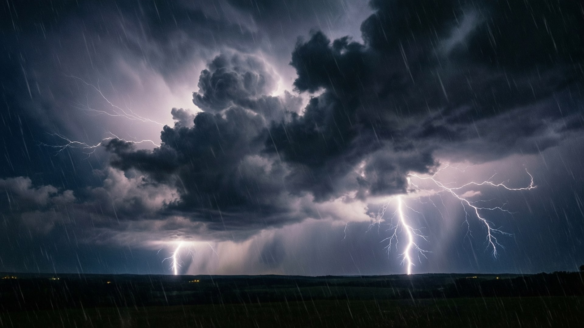 暴風雨天空閃電 壁紙